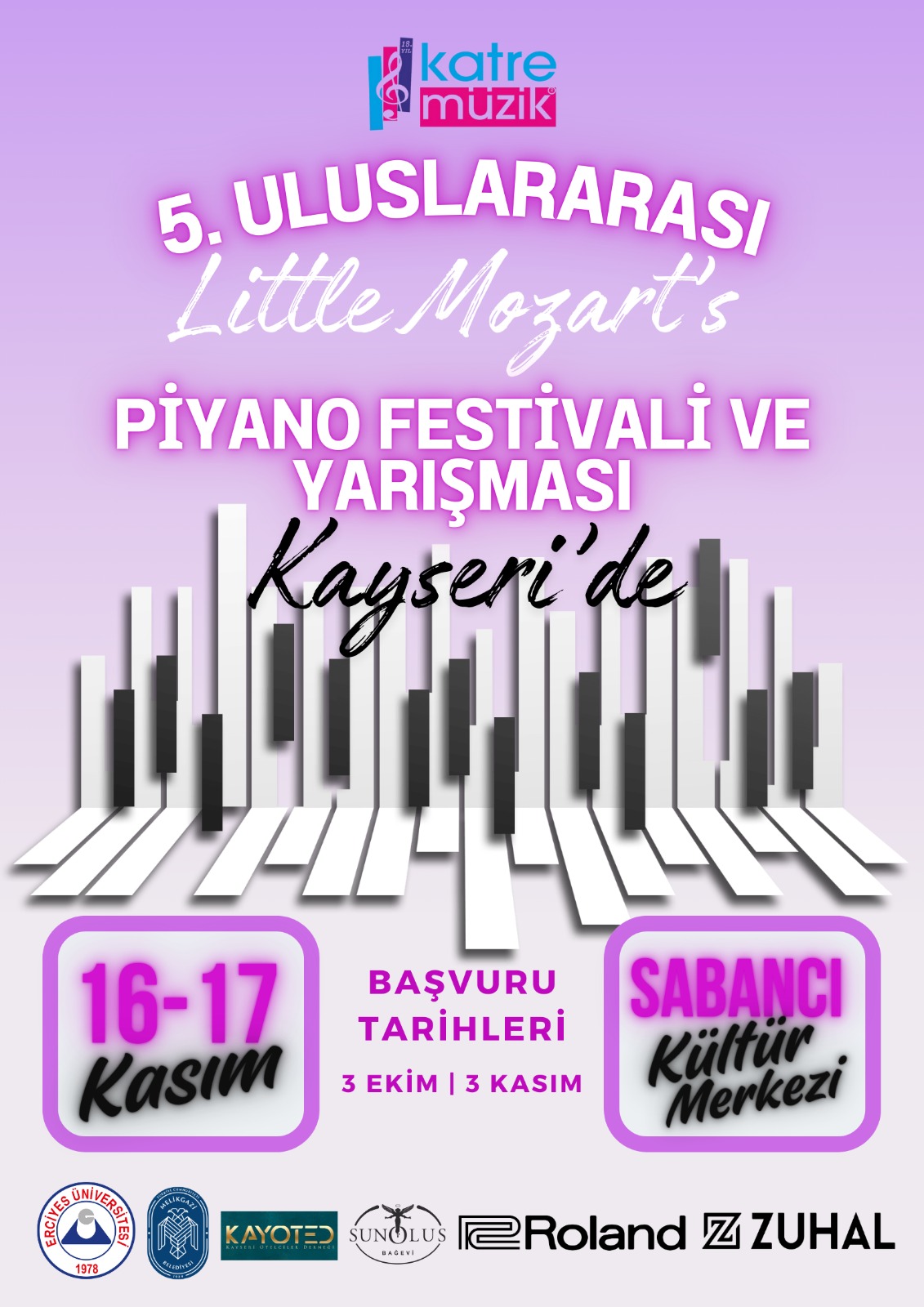 5.ULUSLARARASI  LİTTLE MOZARTS PİYANO FESTİVALİ VE YARIŞMASI